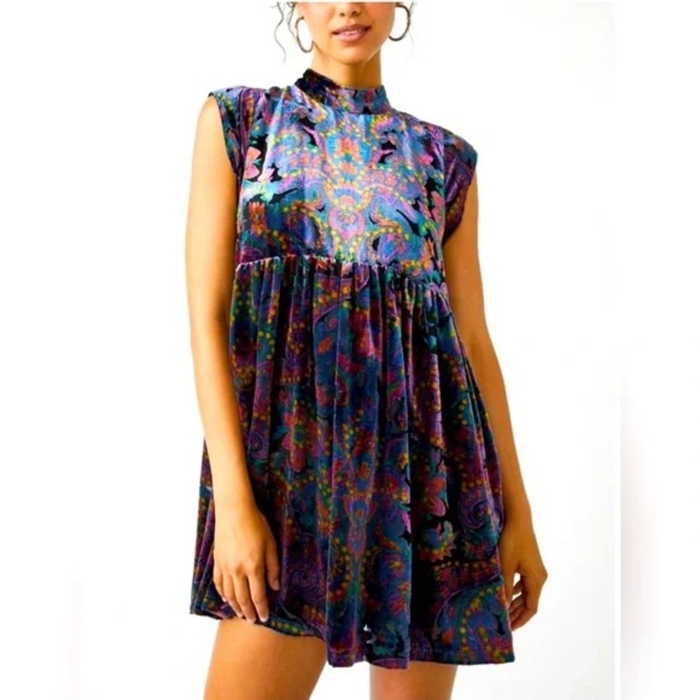 Free People Multicolor Patterned Mini Dress - Picture 2 of 5